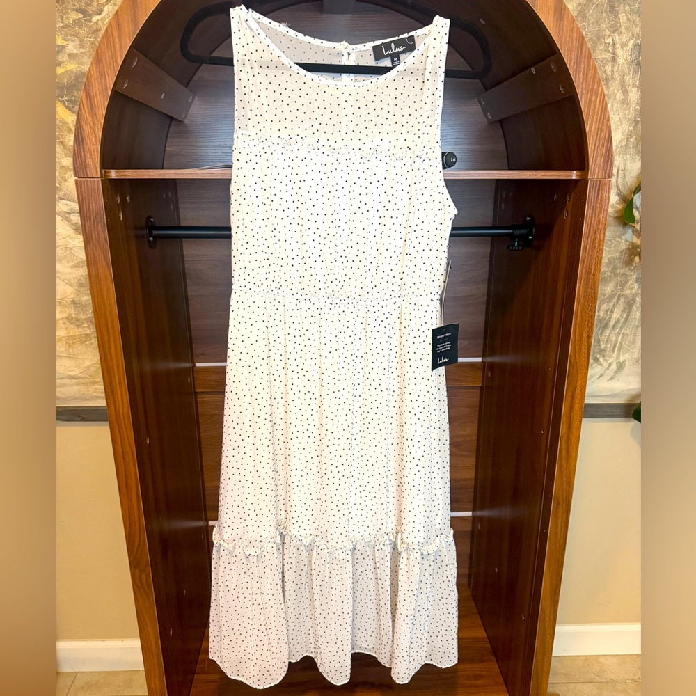 Lulus polka dot midi dress